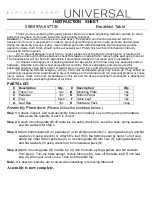 Preview for 1 page of Universal Furniture 596A-657T Instruction Sheet