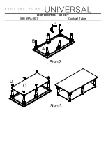 Preview for 2 page of Universal Furniture 596A-801 Instruction Sheet