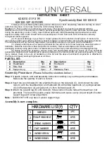 Preview for 1 page of Universal Furniture 628310-31F-31R Instruction Sheet