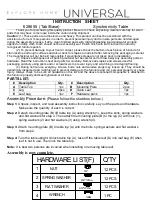 Universal Furniture 628655 Instruction Sheet preview