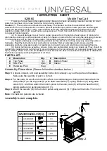 Universal Furniture 628860 Instruction Sheet preview