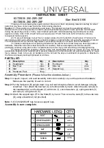 Preview for 1 page of Universal Furniture 637250B Instruction Sheet