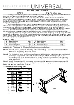 Universal Furniture 637816 Instruction Sheet preview