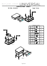 Preview for 2 page of Universal Furniture 987356 Instruction Sheet