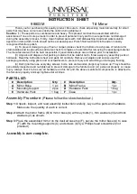 Preview for 1 page of Universal Furniture 98803M Instruction Sheet