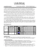 Preview for 1 page of Universal Furniture 988634 Assembly Instruction