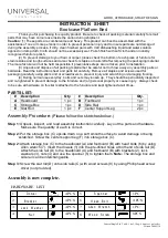 Preview for 1 page of Universal Furniture Bookcase Platform Bed Instruction Sheet