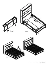 Preview for 2 page of Universal Furniture Bookcase Platform Bed Instruction Sheet