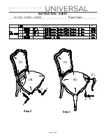 Preview for 2 page of Universal Furniture Explore Home 311736 Instruction Sheet