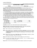 Universal Furniture Explore Home 356622 Instruction Sheet preview