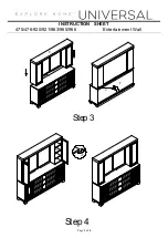 Preview for 3 page of Universal Furniture EXPLORE HOME 475-920 Instruction Sheet