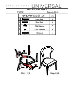 Preview for 2 page of Universal Furniture Explore Home 552738 Instruction Sheet