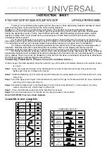 Universal Furniture EXPLORE HOME 572210 Instruction Sheet preview