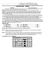 Universal Furniture EXPLORE HOME 628380 Instruction Sheet preview