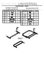 Preview for 2 page of Universal Furniture EXPLORE HOME 637310B Instruction Sheet