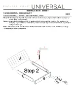 Preview for 2 page of Universal Furniture EXPLORE HOME 941220 Instruction Sheet