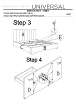 Preview for 3 page of Universal Furniture EXPLORE HOME 941220 Instruction Sheet