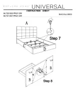 Preview for 4 page of Universal Furniture EXPLORE HOME BACALL 847220 Instruction Sheet