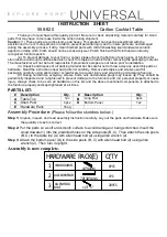 Universal Furniture EXPLORE HOME Carlton Cocktail Table Instruction Sheet preview