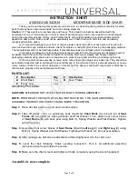 Preview for 1 page of Universal Furniture Explore Home MODERNE MUSE 414634 Instruction Sheet