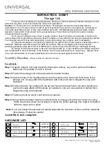 Preview for 1 page of Universal Furniture Storage Unit Instruction Sheet