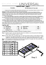 Preview for 1 page of Universal Furniture Universal EXPLORE HOME 788-966 Instruction Sheet