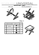 Preview for 2 page of Universal Furniture Universal EXPLORE HOME 833C-381 Instruction Sheet