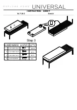 Preview for 2 page of Universal Furniture Universal EXPLORE HOME 847-380 Instruction Sheet