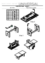 Preview for 2 page of Universal Furniture Universal EXPLORE HOME 847-755 Instruction Sheet