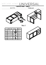 Preview for 2 page of Universal Furniture Universal EXPLORE HOME 847-779 Instruction Sheet