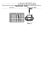 Предварительный просмотр 2 страницы Universal Furniture Universal EXPLORE HOME 847-815 Instruction Sheet