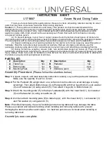 Preview for 1 page of Universal Furniture Universal explore home Ansen U178657 Instruction Sheet