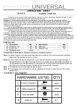 Preview for 1 page of Universal Furniture Universal EXPLORE HOME Arabella Credenza 788-679 Instruction Sheet