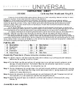 Preview for 1 page of Universal Furniture Universal EXPLORE HOME Calloway U008260 Instruction Sheet