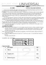 Universal Furniture Universal EXPLORE HOME CECILY 94109M Instruction Sheet preview