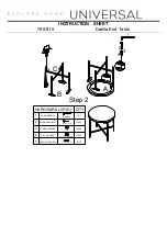 Preview for 2 page of Universal Furniture Universal EXPLORE HOME Dahlia 788-815 Instruction Sheet