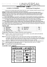 Universal Furniture Universal EXPLORE HOME Duchamps 941D813-TOP Instruction Sheet preview