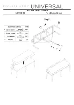 Preview for 2 page of Universal Furniture Universal EXPLORE HOME Finn U011B620 Instruction Sheet