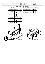 Preview for 2 page of Universal Furniture Universal EXPLORE HOME Heath 941D-964 Instruction Sheet