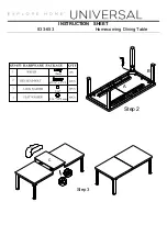 Preview for 2 page of Universal Furniture Universal EXPLORE HOME Homecoming 833-653 Instruction Sheet