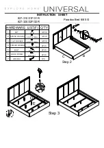 Preview for 2 page of Universal Furniture Universal explore home Paradox 827-310 Instruction Sheet