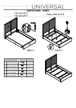 Preview for 2 page of Universal Furniture Universal EXPLORE HOME Zephyr 758-210/21FR Instruction Sheet