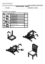 Предварительный просмотр 2 страницы Universal Furniture WINDSOR CHAIR 795-636 Instruction Sheet