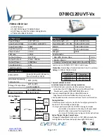 Universal Lighting Technologies EVERLINE D700C120UVT-V Series Manual preview