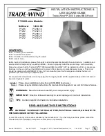 Universal Metal Industries TRADE-WIND P7200 Series Installation Instructions & Use & Care Manual preview