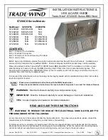 Universal Metal Industries Trade-Wind S723612CD Installation Instructions & Use & Care Manual preview