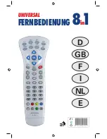 Preview for 1 page of Universal Remote Control 8 1 Manual