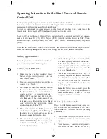 Preview for 6 page of Universal Remote Control 8 1 Manual