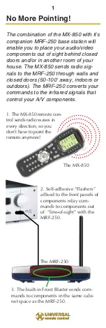 Preview for 4 page of Universal Remote Control Aeros MX-850 Manual