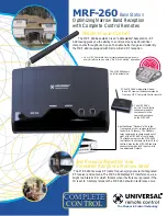 Preview for 1 page of Universal Remote Control Complete Control MRF-260 Specification